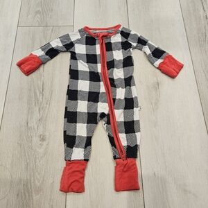Little Sleepies Onesie, Black, White, Red, Newborn